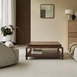 Quadratischer Couchtisch aus massivem Akazienholz 103 cm Achille