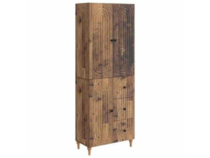 PUGYNBK Schrank-Set, 2 Stück, aus technischem Holz Modular, Regale und Schubladen, LED-Lichter, Innen- und Außenbereich