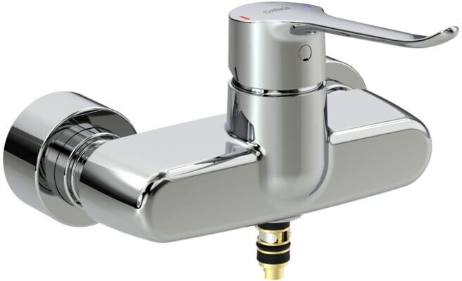 Hansa HANSACLINICA DIGITAL+ Mitigeur lavabo monocommande auto, bleu, levier à broche, chrome (01556279)