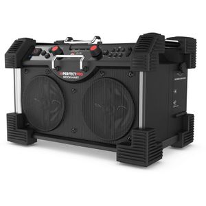 PerfectPro Baustellenradio ROCKHART, Akku, DAB+, FM, AUX, mit USB Ladefunktion, Bluetooth
