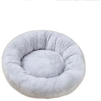 Uplifted Finds Ultra Soft Velvet Donut Calming Bed light Grey s
