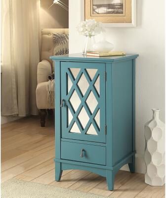 Accent Table Living by Acme in Teal