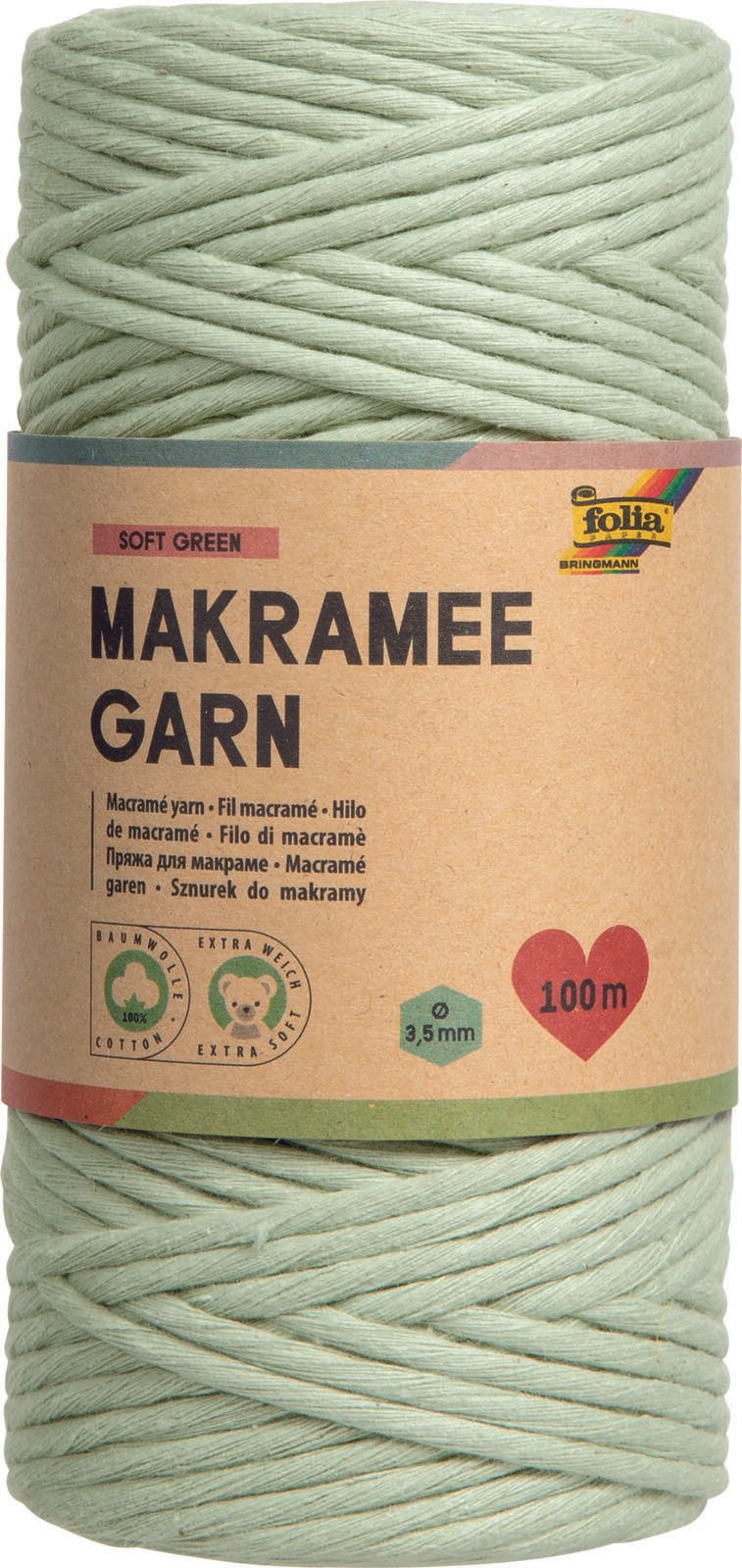 folia Makramee Garn grün 24992