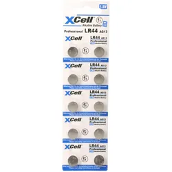 XCell Alkaline Knopfzelle LR44 10er Blister