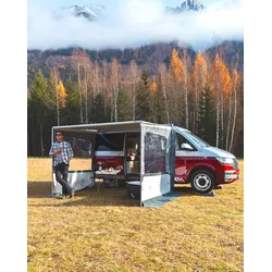 Fiamma Side W Pro Van Seitenwand für Fiamma F43 Van 270 cm Markise mit Auszug 225 cm