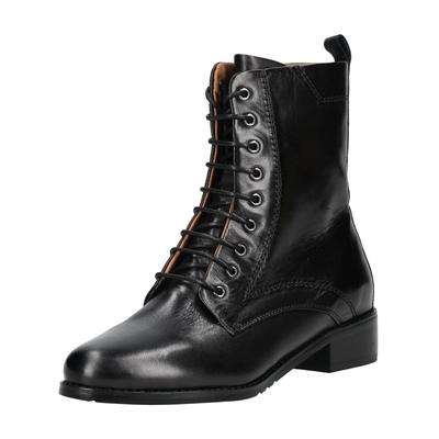 Schnürstiefelette EVERYBODY "Everybody Stiefelette Leder", Damen, Gr. 42,5, schwarz, Leder, Schuhe Schnürstiefelette