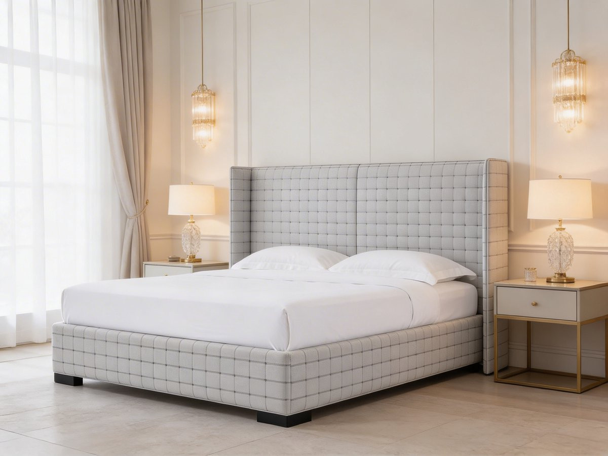 Carlenza Boxspring Koningstijl Luxe Upholstered Bed B/D/H: 160 x 200 cm