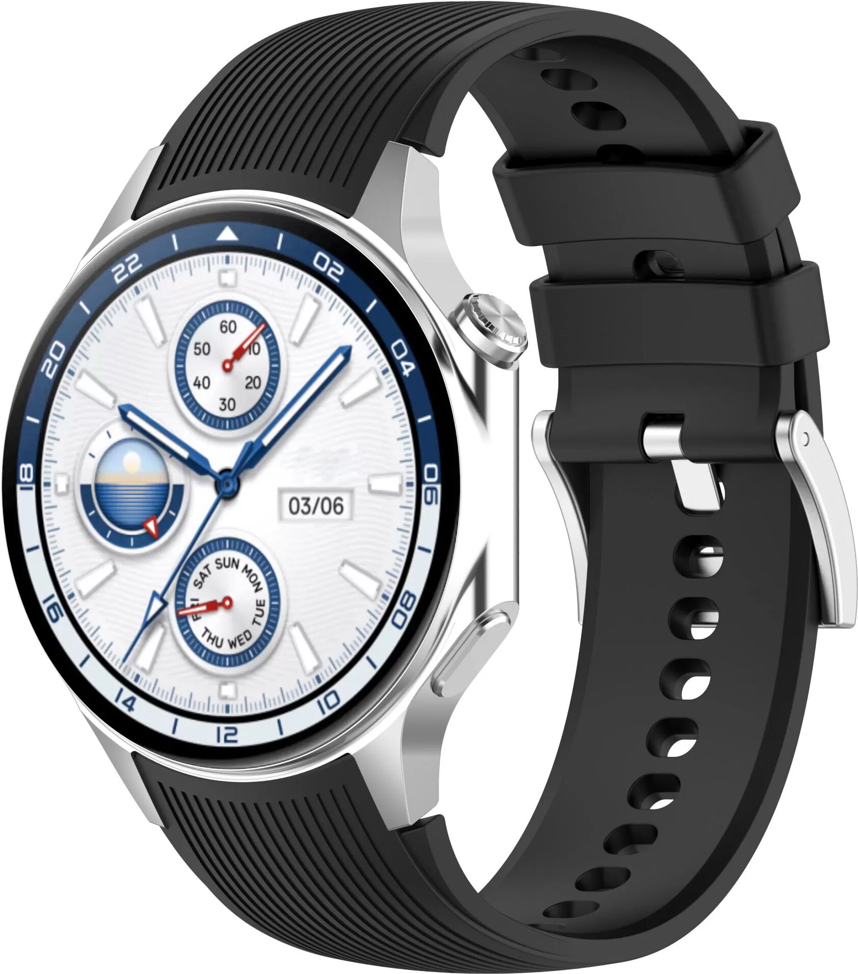 INF Silikon-Uhrenarmband für Oppo Watch X2, Oneplus Watch3 Schwarz