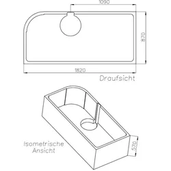 Neuesbad Wannenträger für Ravak Praktik 185x90 Ausf.li SW84423