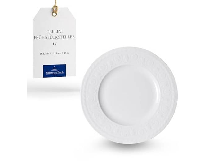Villeroy & Boch 10-4600-2640 Assiette à Dessert Porcelaine Blanc 22 x 23 x 7 cm 1 Assiette