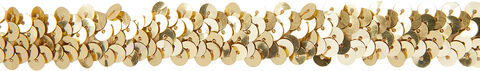 Elastik-Paillettenband, gold, Breite: 20 mm, Länge: 3 m