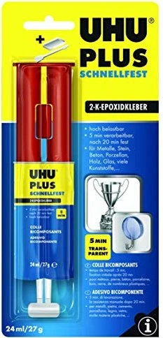 UHU PLUS SCHNELLFEST 2 Komponenten-Kleber 27,0 g, 1 St.