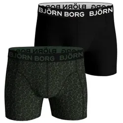 Bjorn Borg Bamboo Cotton Blend Boxer 2P Schwarz/Grün Medium Herren