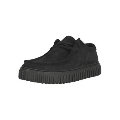 Mokassin CLARKS "Torhill Lo", Herren, Gr. 41, schwarz, Leder, Schuhe Mokassin, mit herausnehmbarem Contour-Cushion-Fußbett