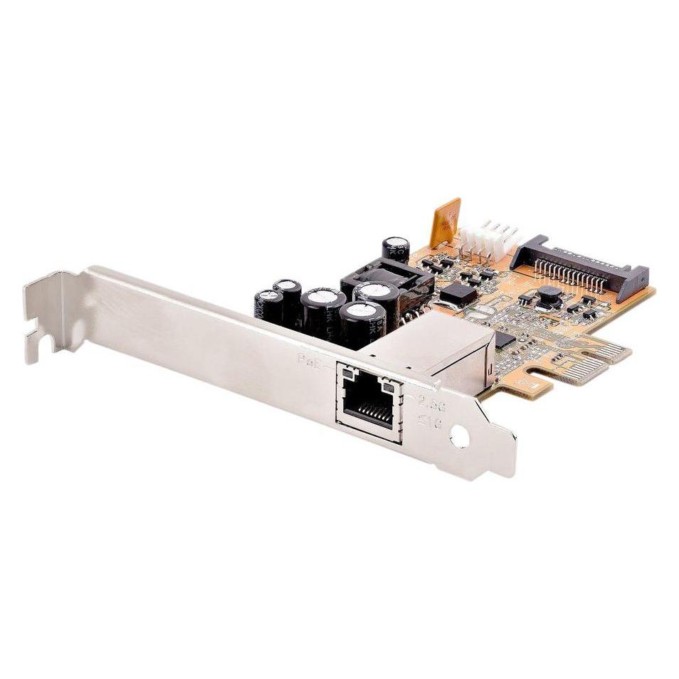 StarTech com 1 Port 2.5Gbps PoE Network Card, PCIe Ethernet Card w/RJ45, 30W 802.3at PoE NIC for Des (PCI Express 2.1) (ST1000PEXPSE)