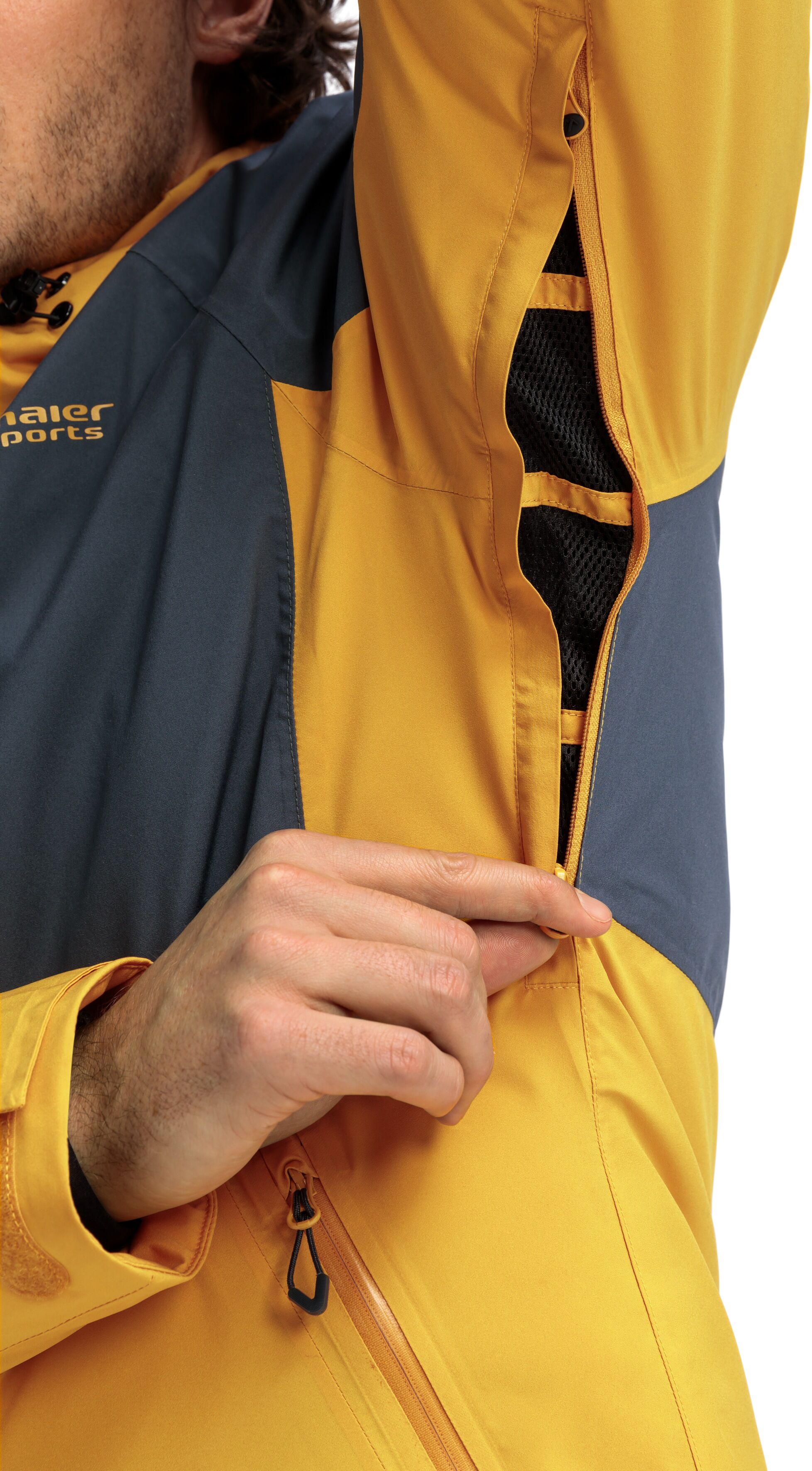 Funktionsjacke MAIER SPORTS "Metor Move M", Herren, Gr. 50, orange, 100% Polyester, Jacken Funktionsjacke, Herren Outdoorjacke, wasserdicht, RV-Taschen, Kapuze orange 50