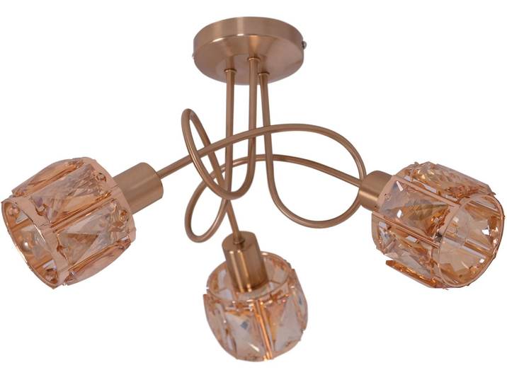 NÄVE LED Deckenleuchte Josefa , gold (altgoldfarben), 3, H: 24cm, 1 Stk., Leuchten, E14 max. 40W, Leuchtmittel wechselbar, Gold, LED Deckenleuchte