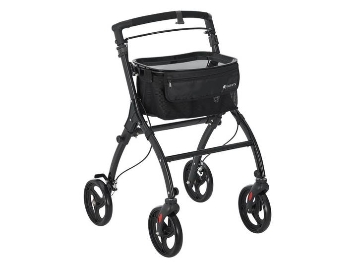 WOHNUNGSROLLATOR Aktiv schwarz mit Transporttasche