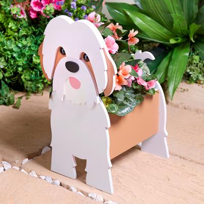 Blumentopf Hund "Shih-Tzu"