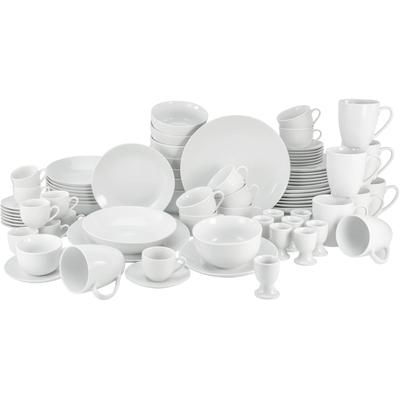 Kombiservice CREATABLE "Geschirr-Set Luna", weiß, 80 Stk., Porzellan, Geschirr-Sets, Kombiservice, Service, weiß, Großzusammenstellung, 80 Teile, für 8 Personen