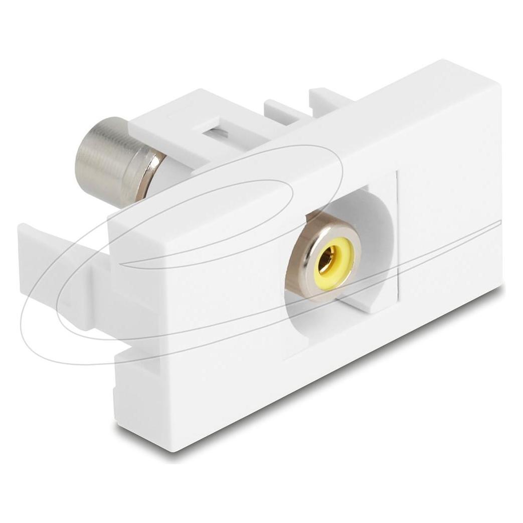 Delock Easy 45 Modul Cinch Buchse zu Cinch Buchse gelb / wei (90856)