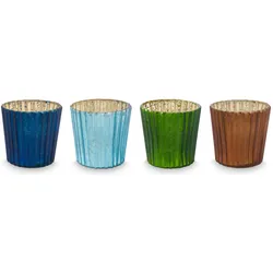 PIP Studio, Windlicht, Love Birds Teelichthalter Glas blau 4er Set (4x)