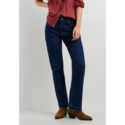 Straight-Jeans PEPE JEANS "straight leg jeans STRAIGHT JEANS MW ARROW", Damen, Gr. 31, Länge 30, schwarz enzyme, 99% Baumwolle, 1% Elasthan, Jeans Straight-Jeans
