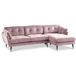 BOOOM Ecksofa Japan Stoff Violett Flieder
