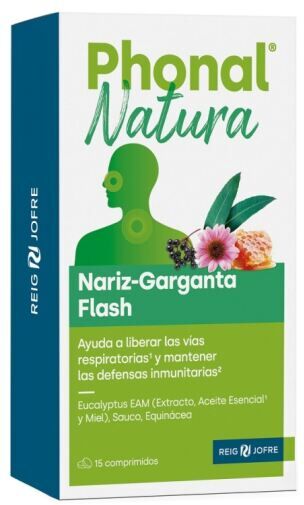 Phonal Natura Nose-Throat Flash 15 Tablets