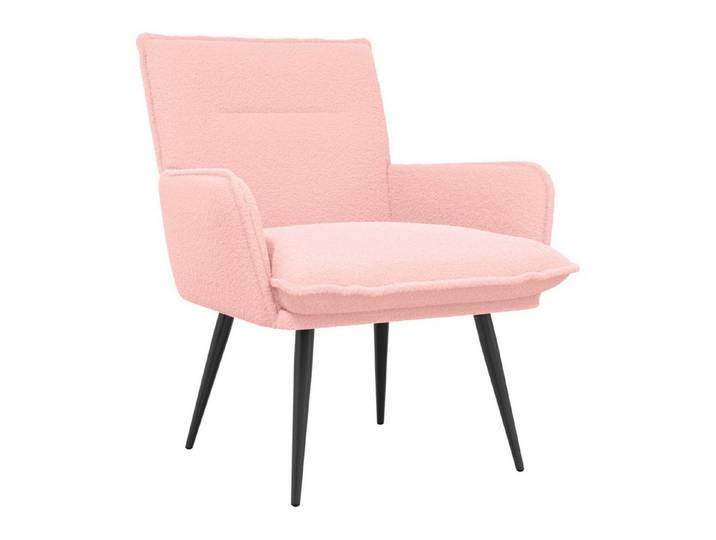 vidaXL Sessel Sessel Rosa Bouclé (1-St)