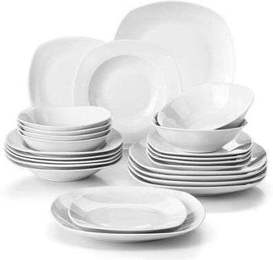 MALACASA Elisa Basic Porcelain Dinnerware Set (Service for 6)