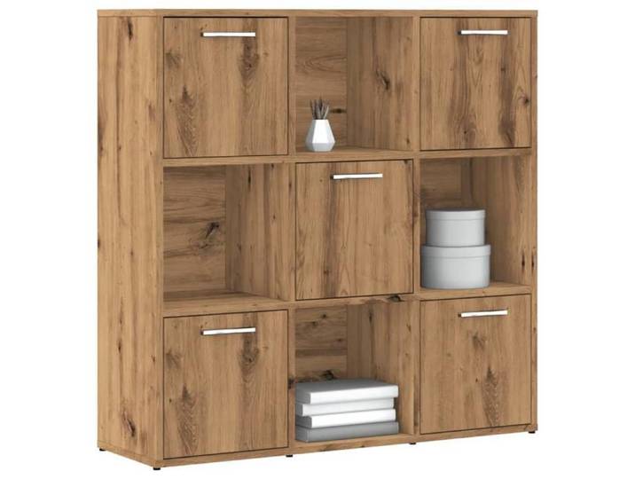 Bibliothèque chêne artisanal 90x28x90 cm bois d'ingénierie 856059