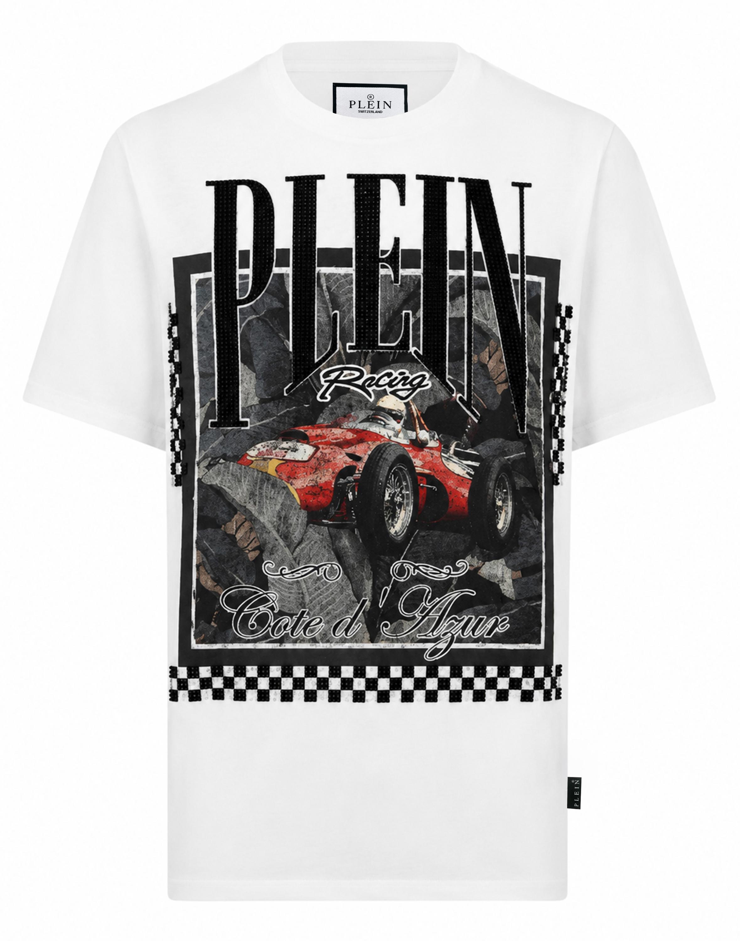 Philipp Plein Rundhals-T-Shirt, kurzärmelig - Weiß