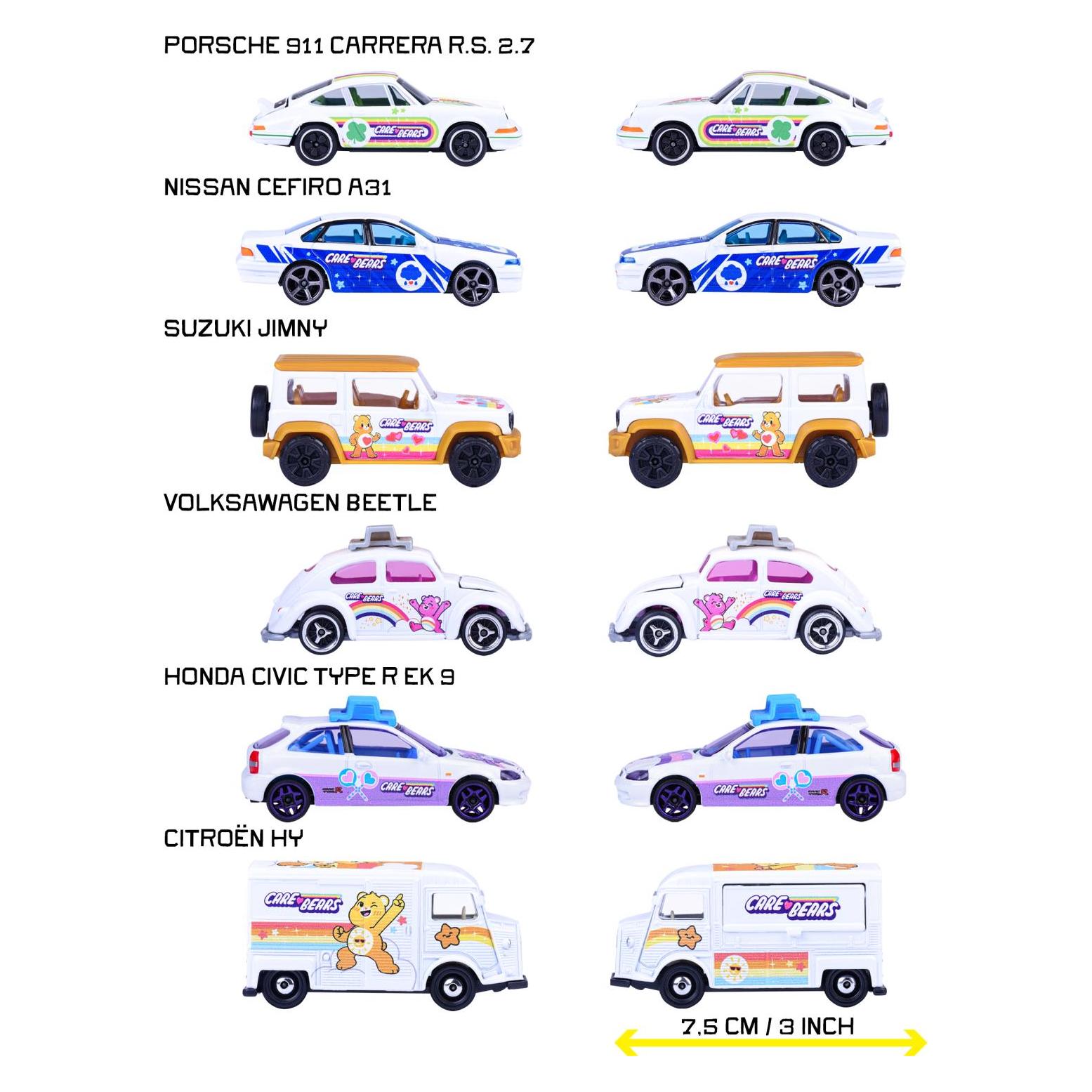 Majorette Care Bears Premium Cars, 6+1-sort. (8504100004)