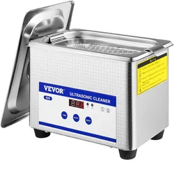 VEVOR Ultraschallreiniger 0,8 L, Ultraschall Reinigungsgerät 40 kHz, Schmuckreiniger Ultraschall 24 W, Digitaler Ultraschallreiniger mit LED-Anzeige, Ultraschallreinigungsgerät Brillen Ultraschall
