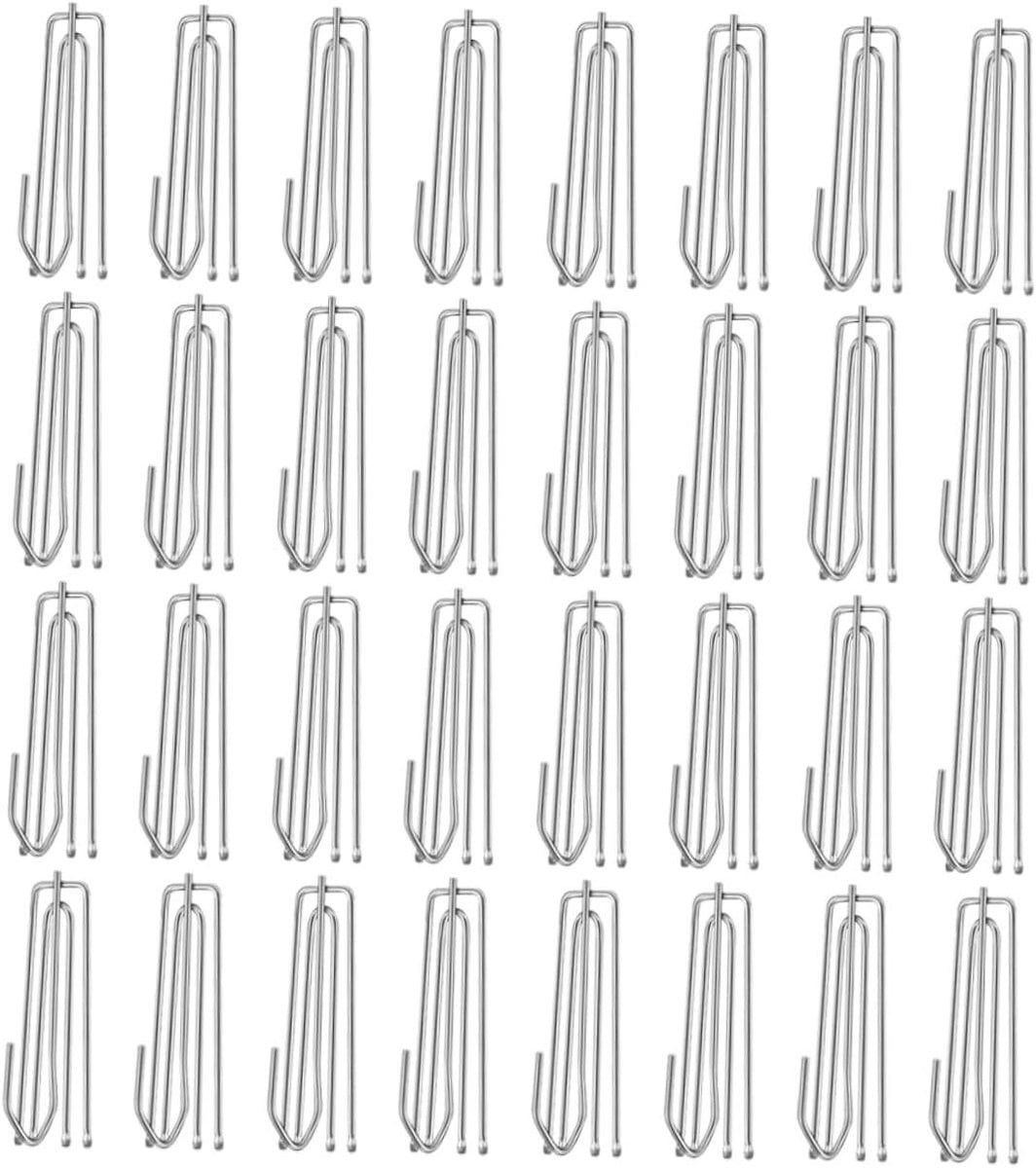 100 stuks Gordijn Haken met Vierklauw Structuur in Zilver