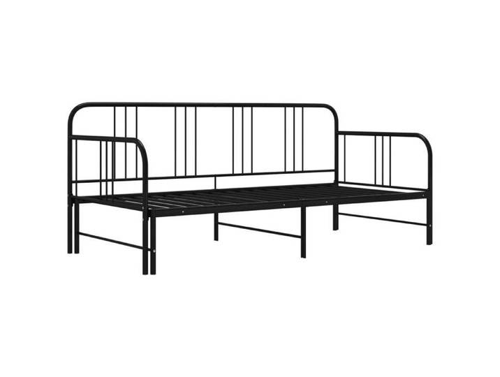 Promo 2026  Lit simple&lit adulte Structure de lit - Cadre de canapé-lit extensible - Noir Métal 90x200cm 8974767