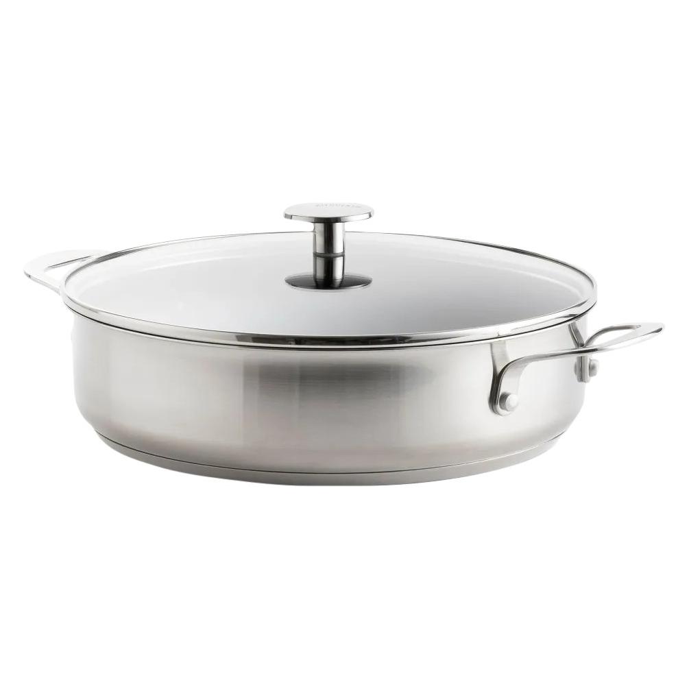 KitchenAid Patelnia stalowa z powłoką, głęboka z pokrywką 28 cm (CC005739-001)