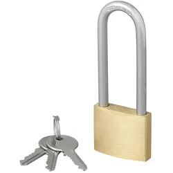 ProPlus 341316 Vorhängeschloss 3 Schlüssel 40mm Messing mit langem Bügel 75mm