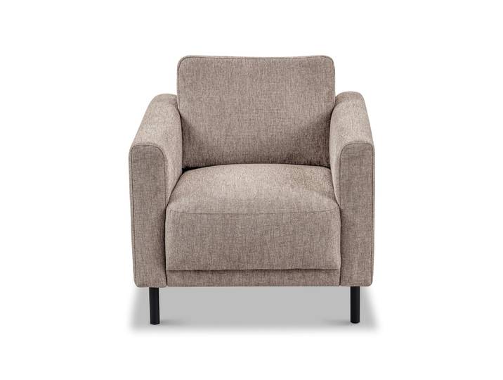Sessel OTTO HOME Sveeva, Breite 78 cm, schwarze Metallfüße , beige (braun), B:78cm H:78cm T:85cm, 100% PES, Sessel, Sessel, langlebiger Webstoff, viele Farben zur Auswahl
