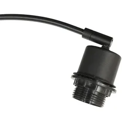 Steinhauer Stehleuchte SPARKLED LIGHT, 3-flammig, E27, IP20, schwarz, Schirm bambus dunkel oval STE-4494ZW