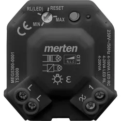 Merten MEG5300-0001 Universal LED Dimmermodul, schwarz MEG53000001