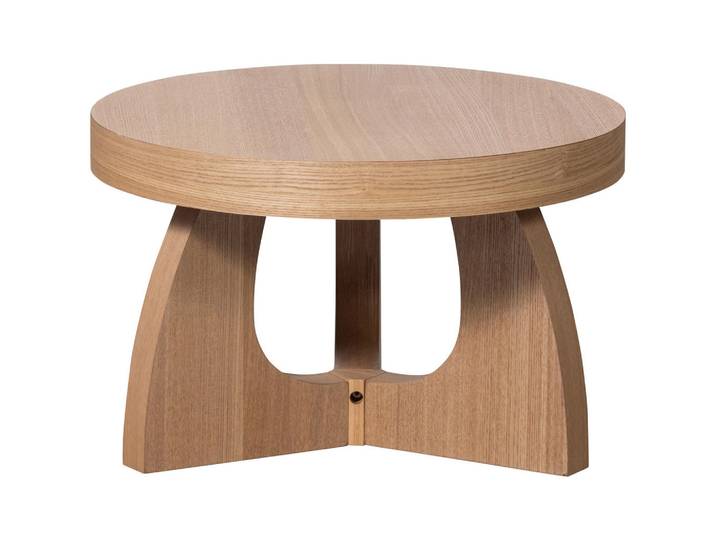 Livetastic Beistelltisch Tala, Natur, rund, 55x35x55 cm, Wohnzimmer, Wohnzimmertische, Beistelltische