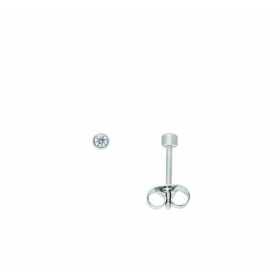 Paar Ohrhänger ADELIA´S "Ohrstecker Ohrringe Edelstahl mit Zirkonia", silber, Ohrringe, Damen, Damen, Edelstahl, Edelstahlohrringe