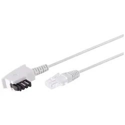 TAE-F Stecker > RJ45 Stecker weiß 15,0m