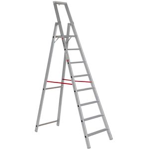 Euroline Stehleiter Nr. 22577, 2257708, mit Plattform, aus Aluminium, bis 150kg, mit 8 Stufen