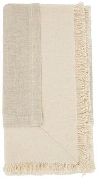 Saro Lifestyle Chic Fringed Double Layer Table Napkin (Set of 4)