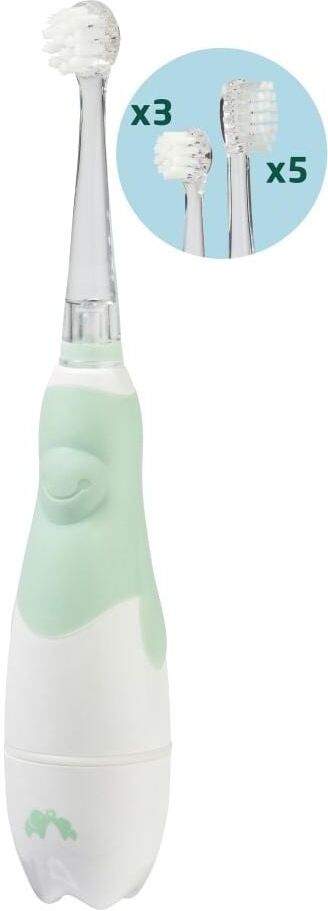 Elektrische Kinderzahnbürste BEBECONFORT "Bebeconfort Babyzahnbürste", Baby, weiss (grün weiß keine angabe), Elektrozahnbürsten Elektrische Kinderzahnbürste grün weiß keine angabe Einheitsgröße