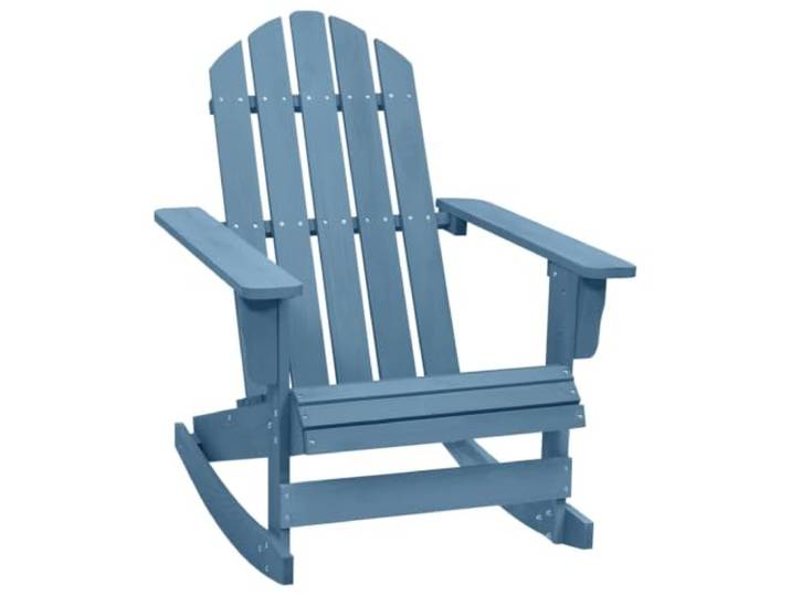 Adirondack-Schaukelstuhl aus Massivholz Tanne Blau für Garten Terrasse Massives Tannenholz, ergonomisch, witterungsbeständig, pflegeleicht, 110 kg belastbar