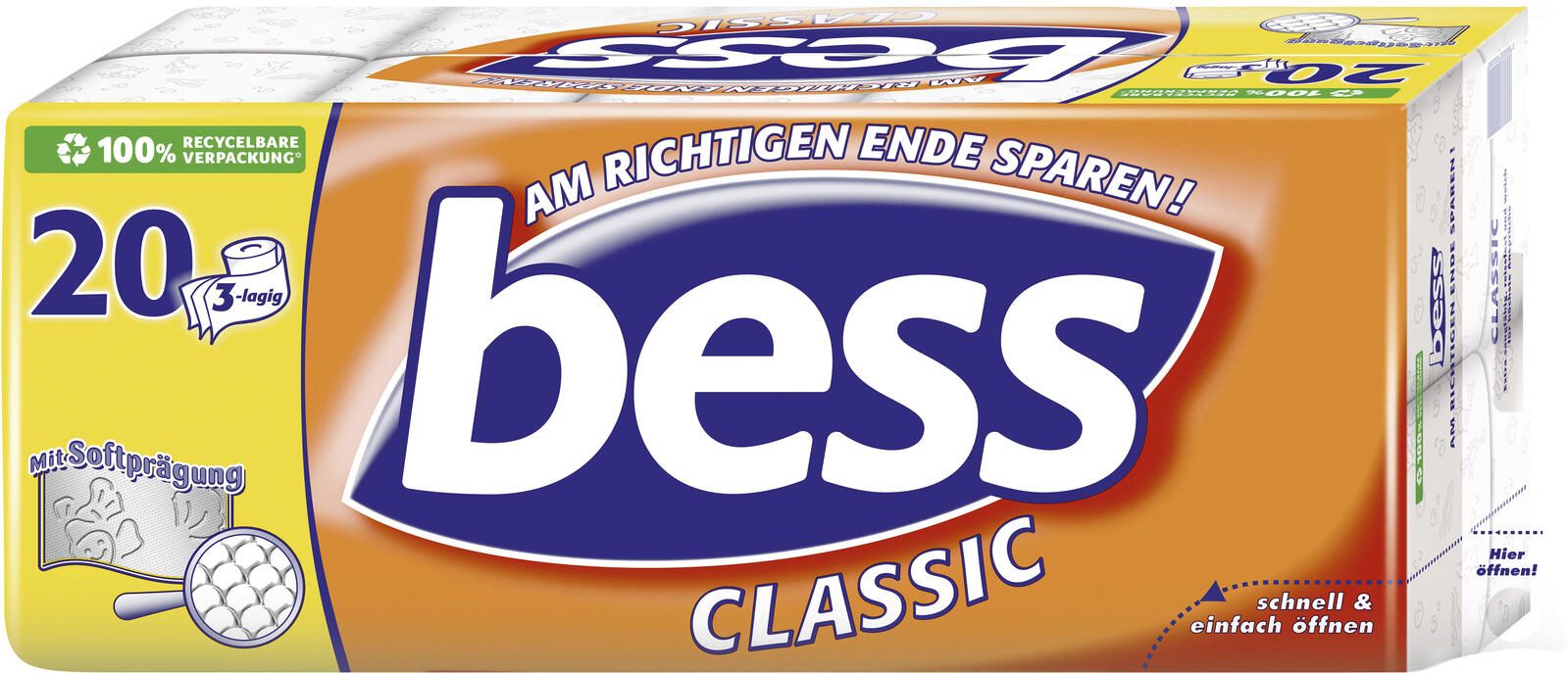bess Toilettenpapier CLASSIC 3-lagig 38704